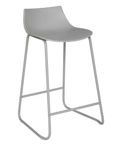 Tabouret en métal gris
