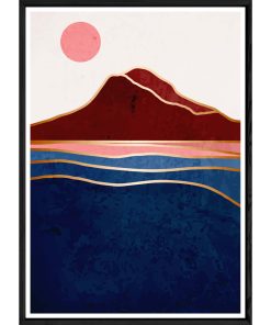 Tableau paysage avec cadre noir – Taille 23×32