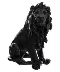 Lion en résine noire H33