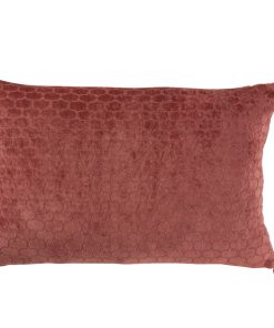 COUSSIN MOTIFS RECTANGULAIRE COTON TERRACOTTA ROUGE