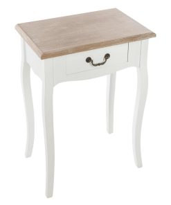 Table de chevet en bois blanc 1 tiroir (Marketplace)