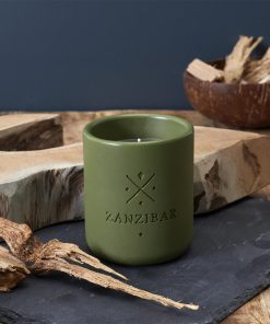 Bougie en ciment parfumée H10 vert