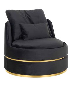 Fauteuil Kylie noir Richmond interiors velours