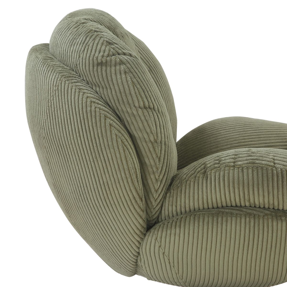 Fauteuil pivotant velours côtelé vert TOPI Zago – Image 5